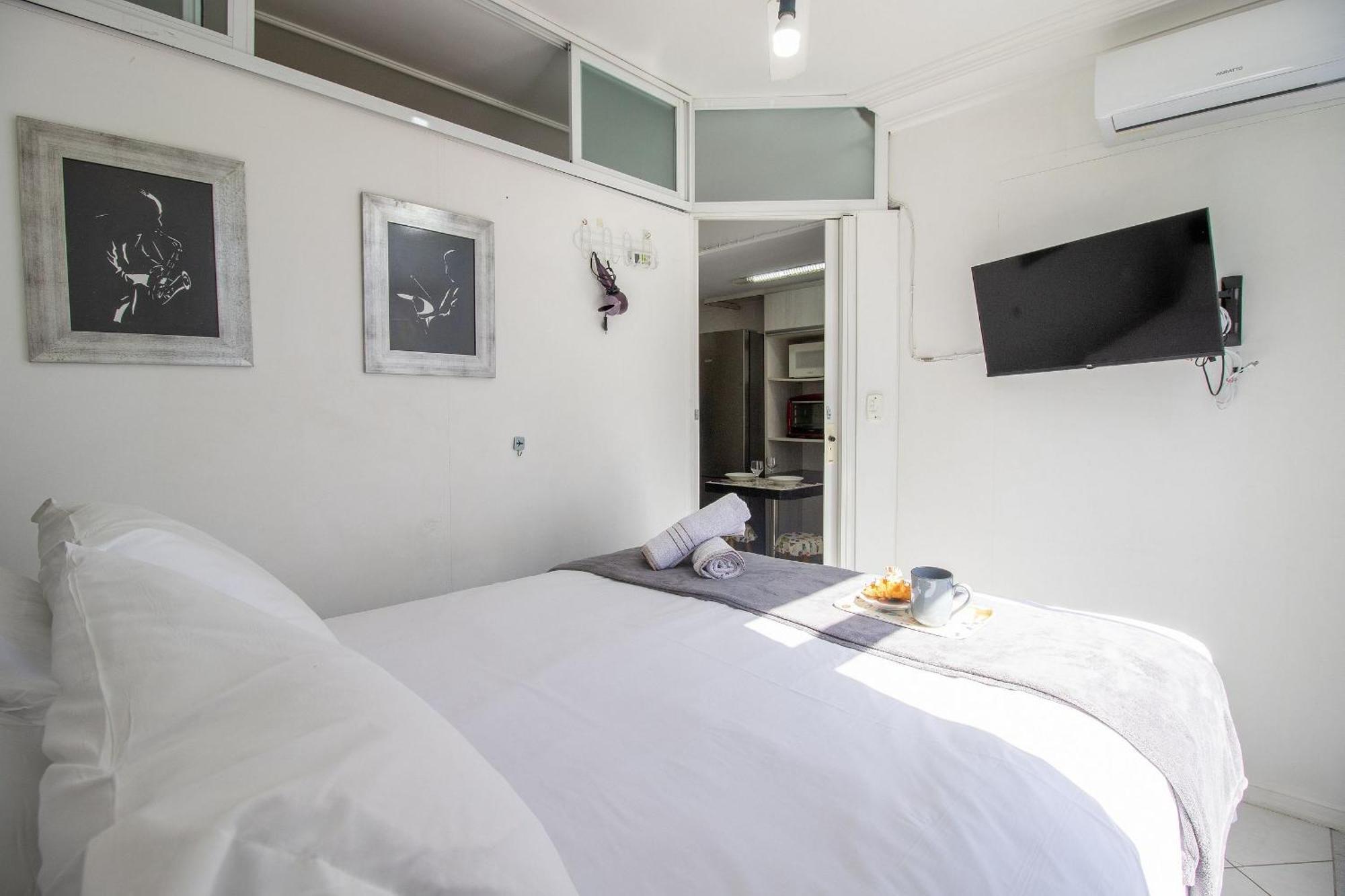 Was36 - 1dorm Climatizado, Calcadao, Tv's Smart Apartamento